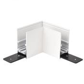 10047 Surface-Mounted Magnetic Track L Connector White (Electrical Corner Connector Included)