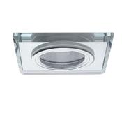 Recessed Spotlight Glass Square. Colour: Silver (EKOS270)
