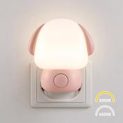 Night Light Puppy Plug-In 1,2W 2CCT Pink (EKW0087)