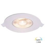 Recessed Spotlight Round 5W 3CCT IP65 Recessed White (EKZ2671)