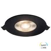 Recessed Spotlight Round 5W 3CCT IP65 Recessed Black (EKZ2672)