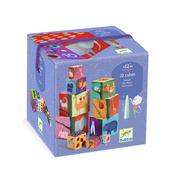 Djeco 10 Stackable Cube Blocks: Nature image