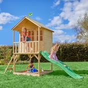 TP Toys Hill Top Tower Wooden Playhouse with Slide image