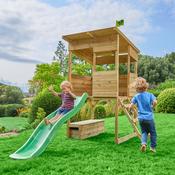 TP Toys Treetops Wooden Tower Playhouse with Toy Box &amp; Slide - pre-order by June 14th for delivery end of June image
