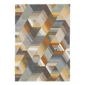 Geometric Harlequin Rug Ochre- Various Sizes Available image