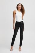 Pulz Emma HW Jeans Medium Straight Leg black