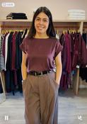 Fransa Shina Blouse Burgundy image