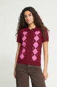 Ichi Dasila Short Sleeves Pullover Harlequina Red image