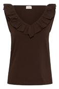 Kaffe Didde Chocolate Brown Flounce Top image