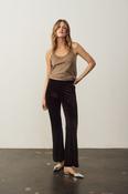 Part Two Dorella Mole Brown Velour Trousers image