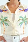 Compania Fantástica Palm &amp; Mermaid print shirt image