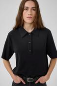 My Essential Wardrobe Helle Polo Black Tee