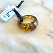 Olia Resin Ring Mid Brown image