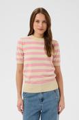 Saint Tropez Mila Block Stripe Pullover Baby Pink Cream image