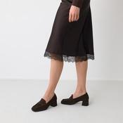 Paul Green Brown Soft Moccasin Block Heel