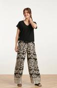 Smashed Lemon Black and White Satin Pants image