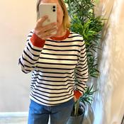 Compania Fantástica striped blue and orange jumper