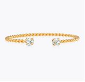 Caroline Svedbom Mini Twisted Bracelet Gold Light Azore