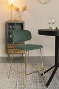 Dark Green &amp; Gold Leg Jolien Stool Set