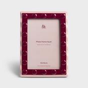 Pink Rectangle Large Facet Photo Frame image