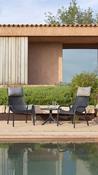 Nardi  Anthracite 'Net Lounge' Chairs &amp; Grigio Cushions Set image