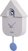 Grey &amp; Blue 'Bird Song' Wall Clock