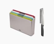 JJ Folio Icon 4 Piece Chopping Board &amp; Knife Set