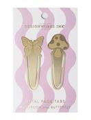 Butterfly &amp; Mushroom Metal Page Tabs