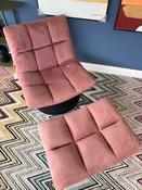 Sale Ex Display Pink Velvet Swivel Lounge Chair &amp; Hocker