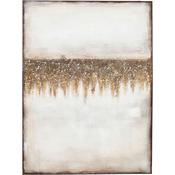 Gold Abstract Fields Canvas Painting