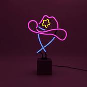 Cowboy Hat Neon Glass Sign