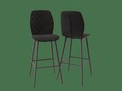 Vegas Rotating Fabric Counter Stools Set