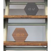 Hexagon Wooden LED Alarm Clocks