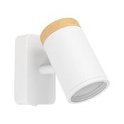 EGLO Castorama White &amp; Brown Bathroom LED Wall Spotlight image