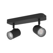 EGLO Consuma 1 Black Steel Dual LED Bathroom Spotlight image