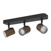 EGLO Consuma 1 Black &amp; Bronze Triple LED Bathroom Spotlight image