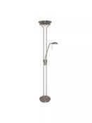 Mother &amp; Child Floor Lamp - Satin Silver Metal &amp; Glass SKU: 4329SS