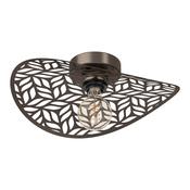 EGLO Swaby Ceiling Rustic Leaf Cut Steel Ceiling Light image