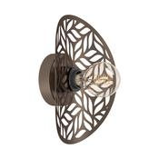 EGLO Swaby Decorative Leaf Cut Wall Light in Dark Brown image