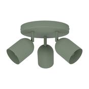 EGLO Tilston Steel Minimalist Triple Ceiling Spotlight, Green image