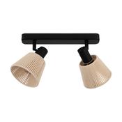 EGLO Seagard Double Cream Thread Shade Ceiling Light image