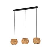 EGLO Sheldon 3 Light Pendant Triple Rope Globe Pendant Light for Dining or Kitchen image