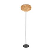 EGLO Sheldon Floor Natural Rope Floor Lamp with Black Frame image