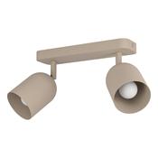 EGLO Tilston Steel Minimalist Dual Ceiling Spotlight, Sandy image