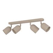 EGLO Tilston Steel Minimalist 4-Light Ceiling Spotlight, Sandy image