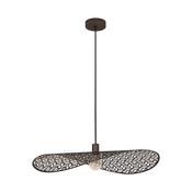 EGLO Swaby Pendant Brushed Bronze Leaf Pattern Pendant Light image