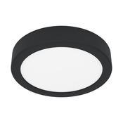 EGLO Fueva 6 IP44 LED CCT Plastic Ceiling Light, (D) 16.6cm Black image