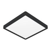 EGLO Fueva 6 Modern Ultra-Slim LED Black Square Ceiling Light WBS image