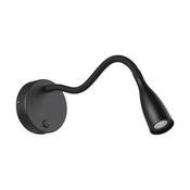 EGLO Olivandino 1 Wall Light Black Flexible LED Reading Light with USB Charging image