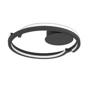 EGLO Mezzomonte Ceiling Light Black 1 Ring Curved LED Ceiling Light with Remote and CCT image